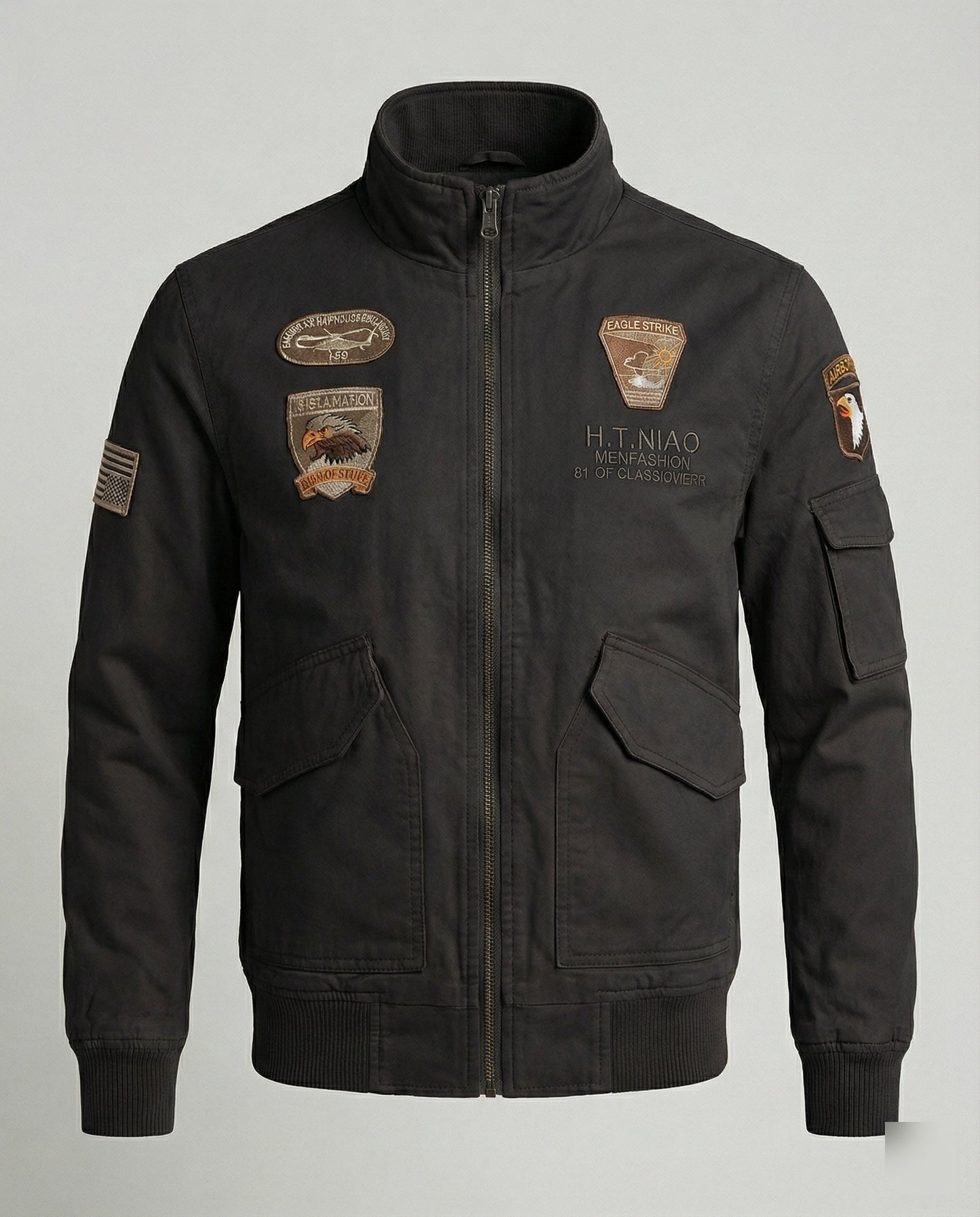 Herren Bomberjacke Militärstil - Eveloria