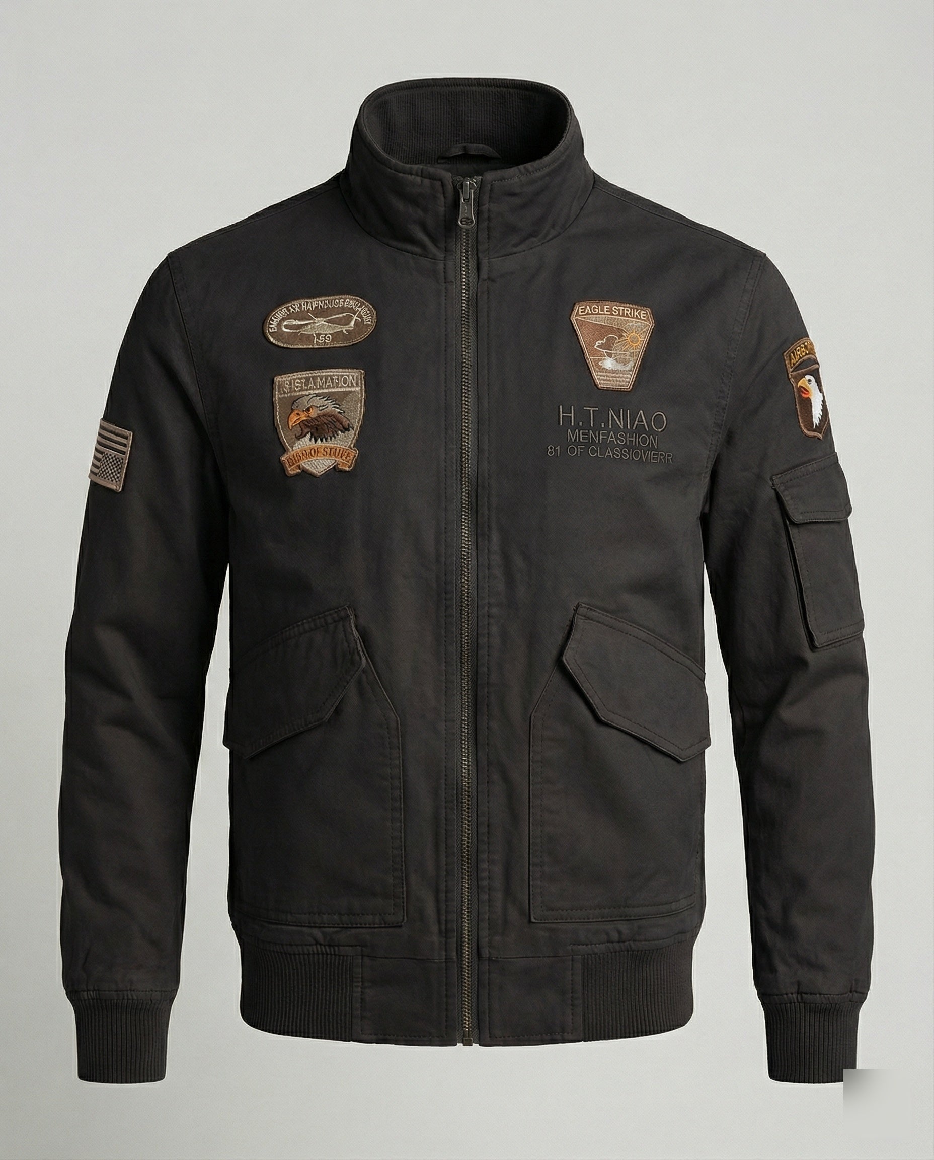 Herren Bomberjacke Militärstil - Eveloria