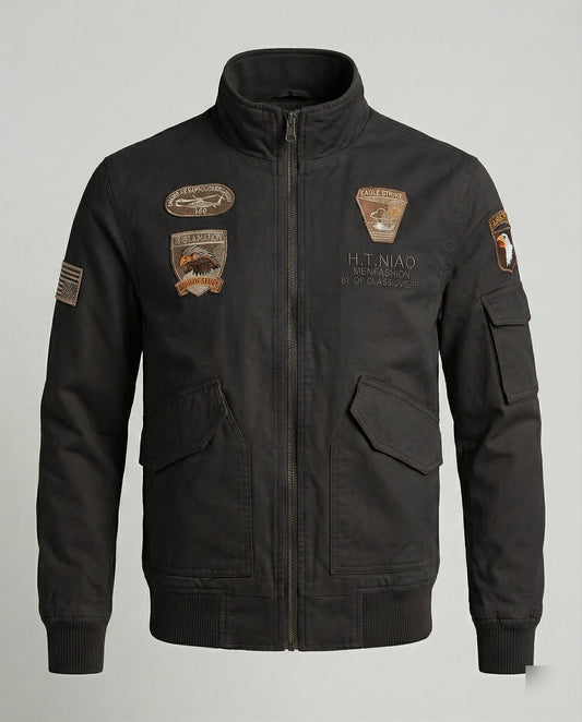 Herren Bomberjacke Militärstil - Eveloria