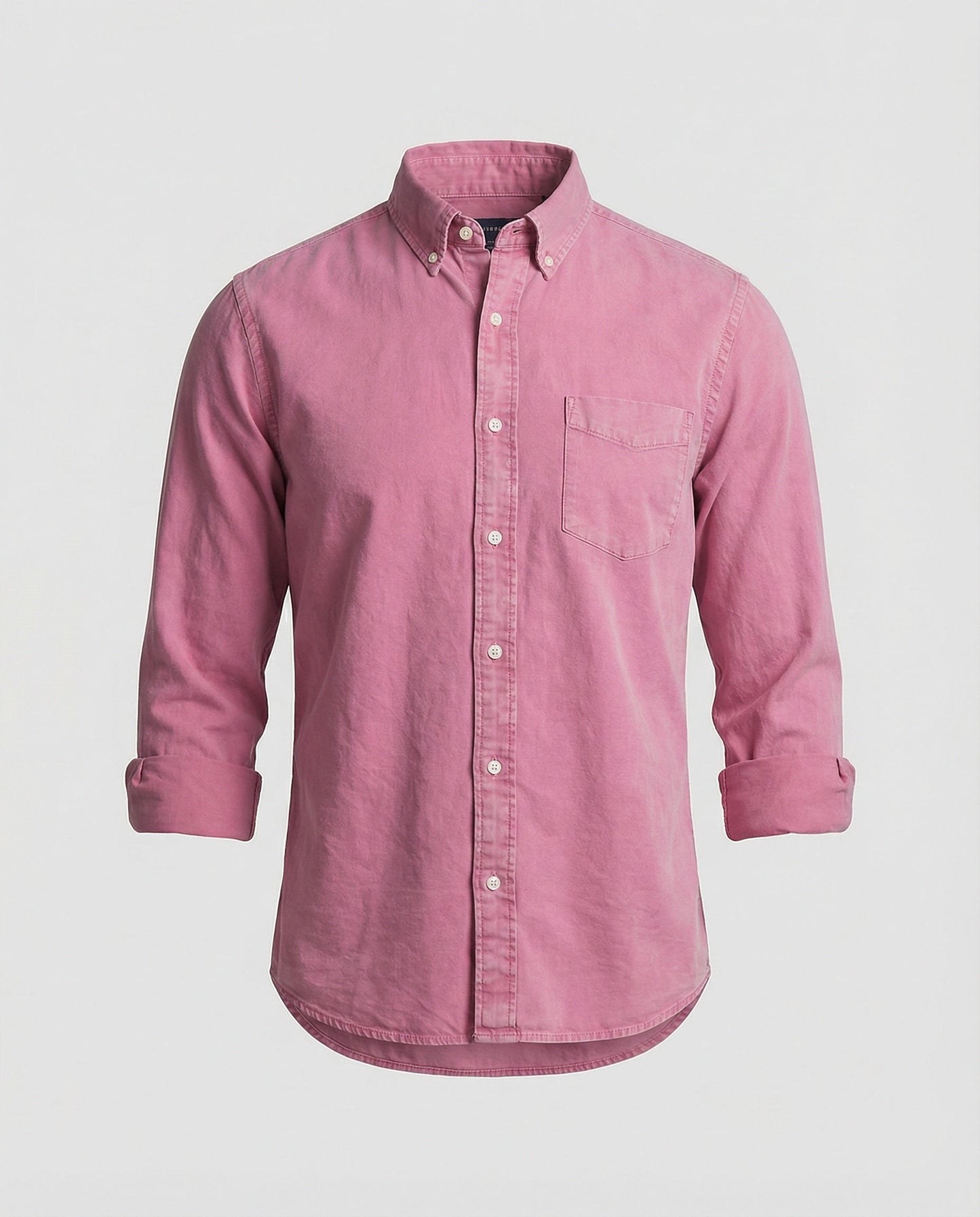 Herren Oxfordhemd Button Down Baumwolle Weiß