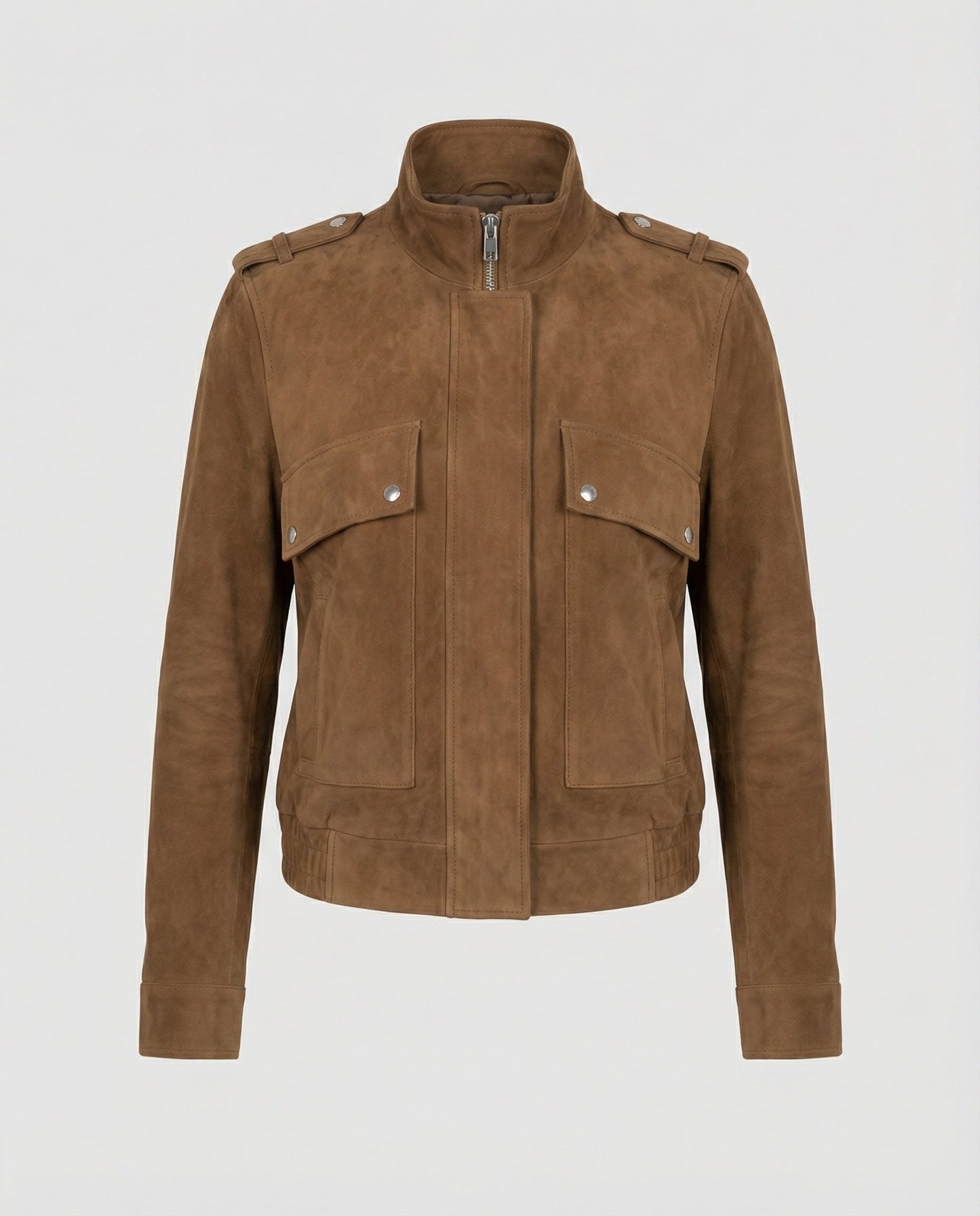 Damen Wildleder Bomberjacke Freizeit - Eveloria
