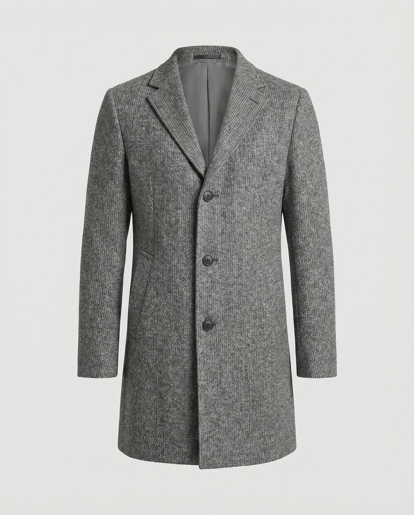 Herren Mantel Elegant Herbst Leder Braun