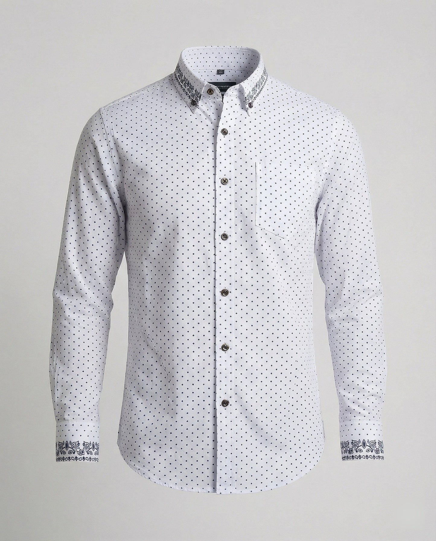 Herren Businesshemd Slim Fit Kentkragen Weiß