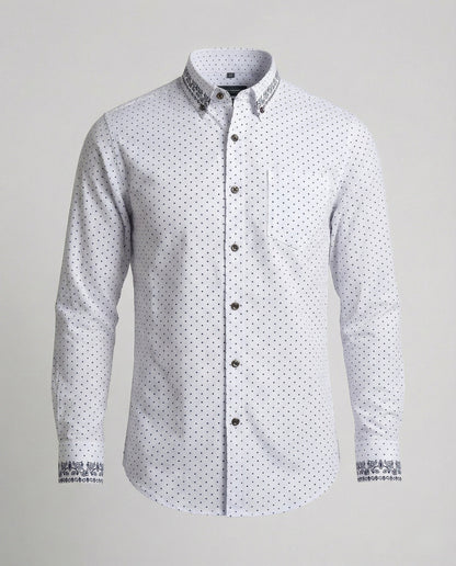Herren Businesshemd Slim Fit Kentkragen Weiß