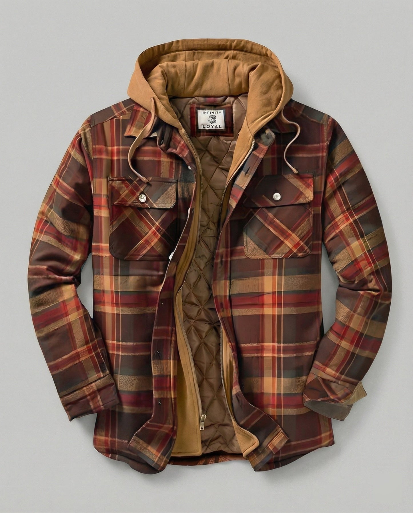 Herren Gefütterte Holzfällerjacke
