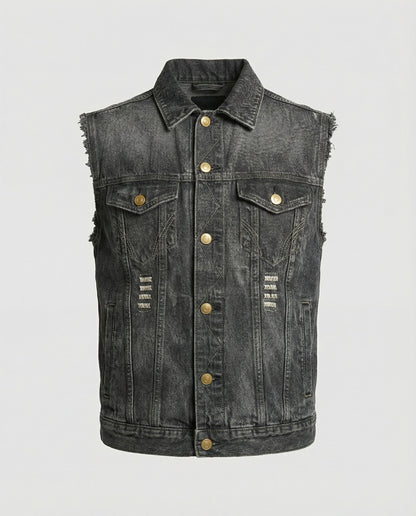 Herren Denimweste Blau