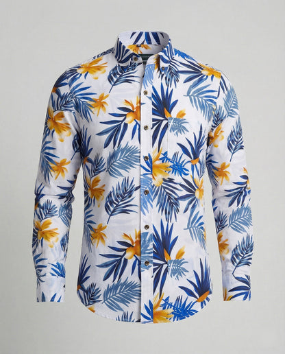 Herren Businesshemd Slim Fit Kentkragen Weiß