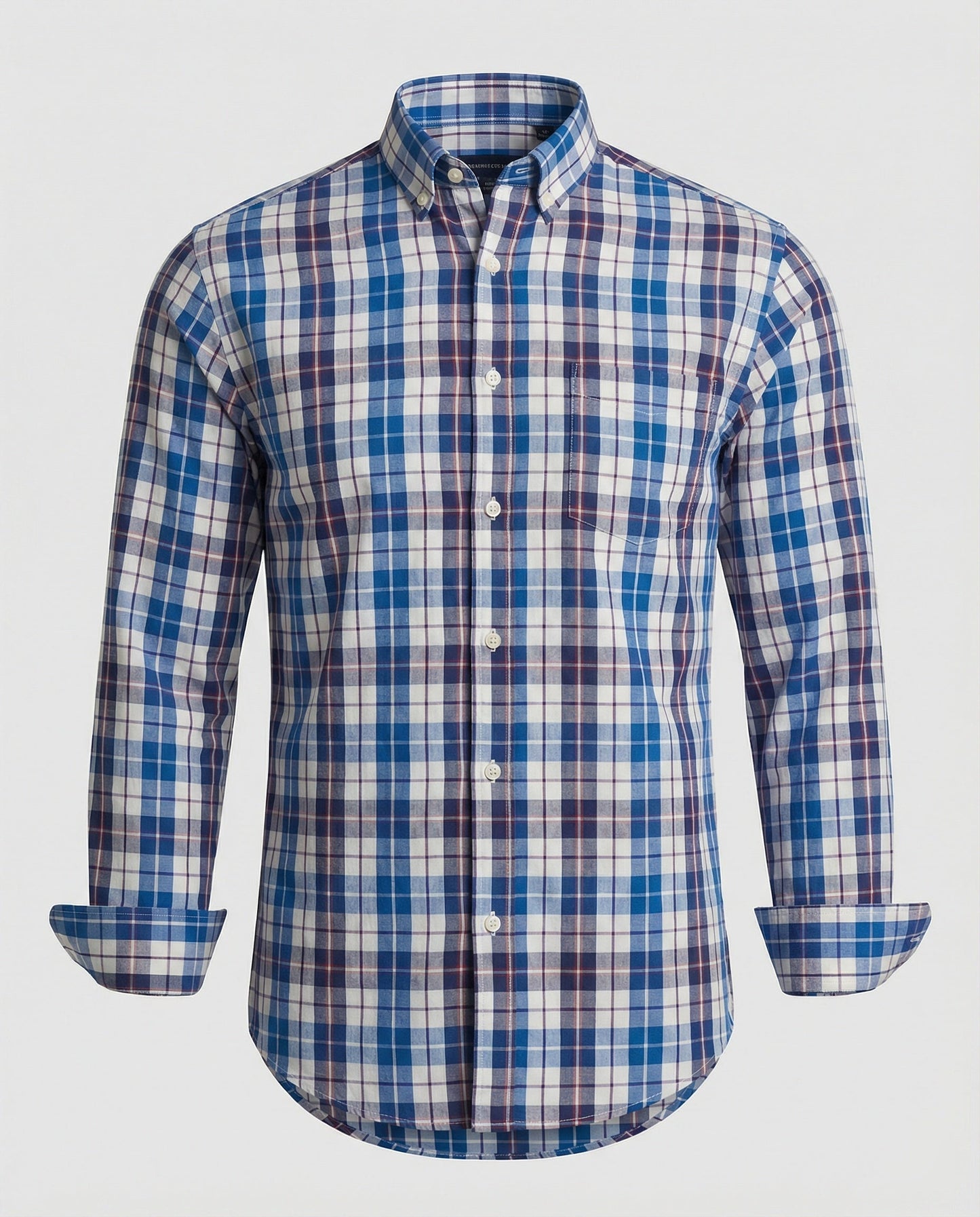 Herren Langarmhemd Flanell Kariert