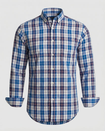 Herren Langarmhemd Flanell Kariert