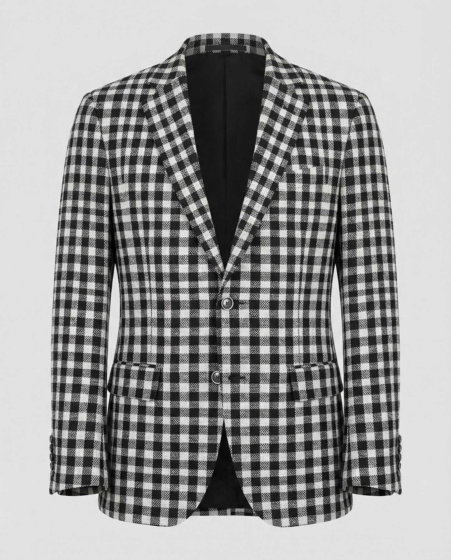 Herren Slim Fit Sakko Glencheck Einreiher