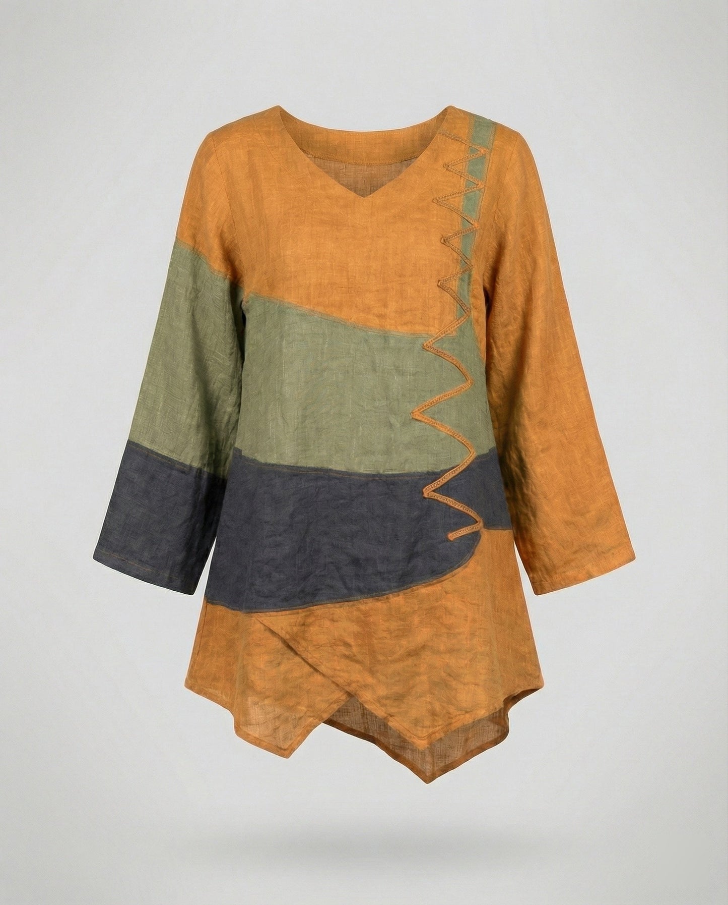 Eveloria Damenbluse Dreifarbiger Blusenstil