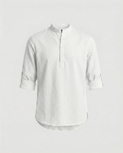 Elegantes Damen Baumwollhemd Freizeit Weiss