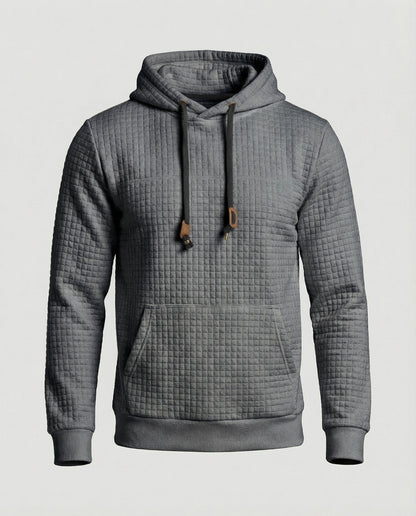 Herren Hoodie Lässig Baumwolle Grau