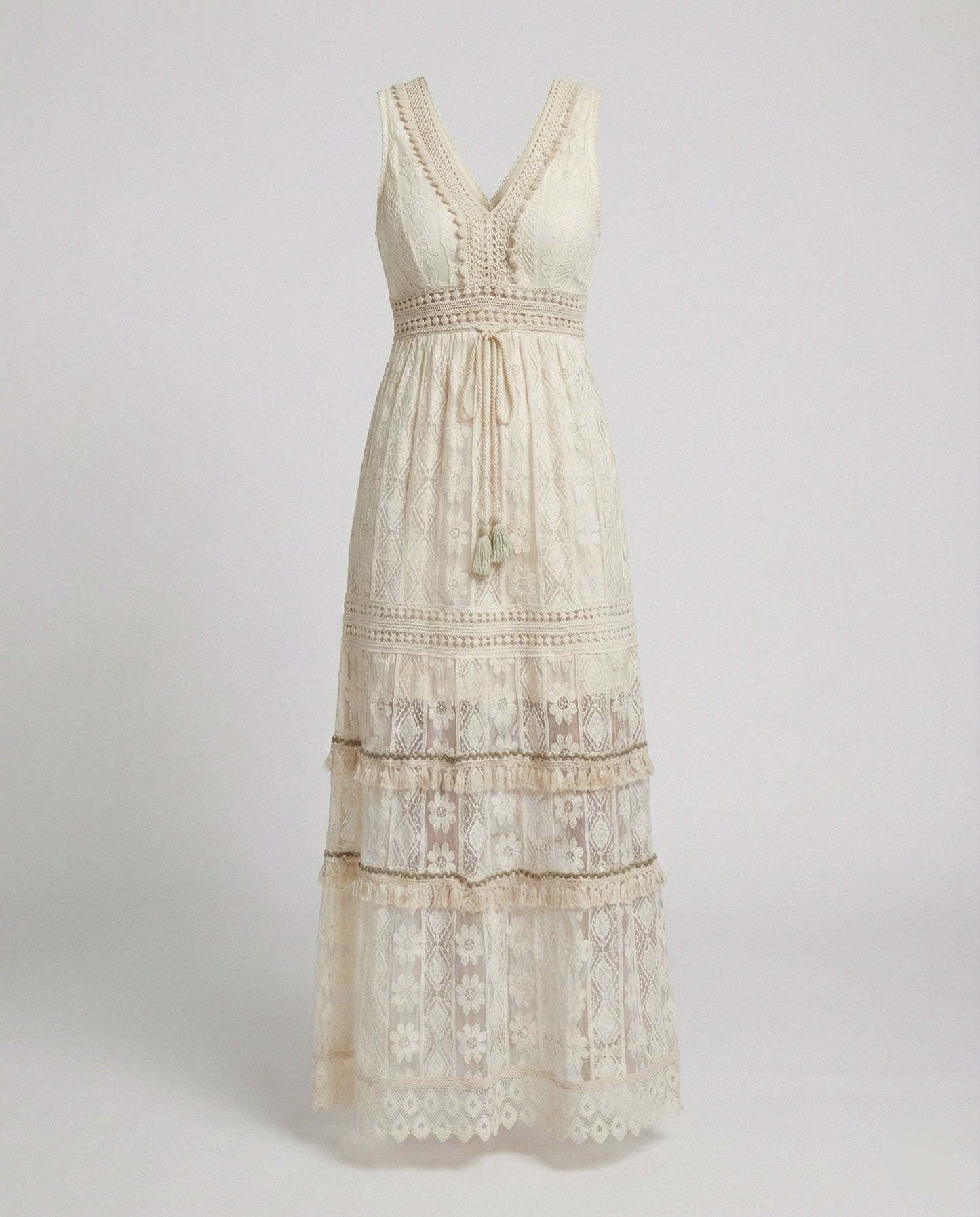 Eveloria Damen Boho Spitzenkleid Sommer
