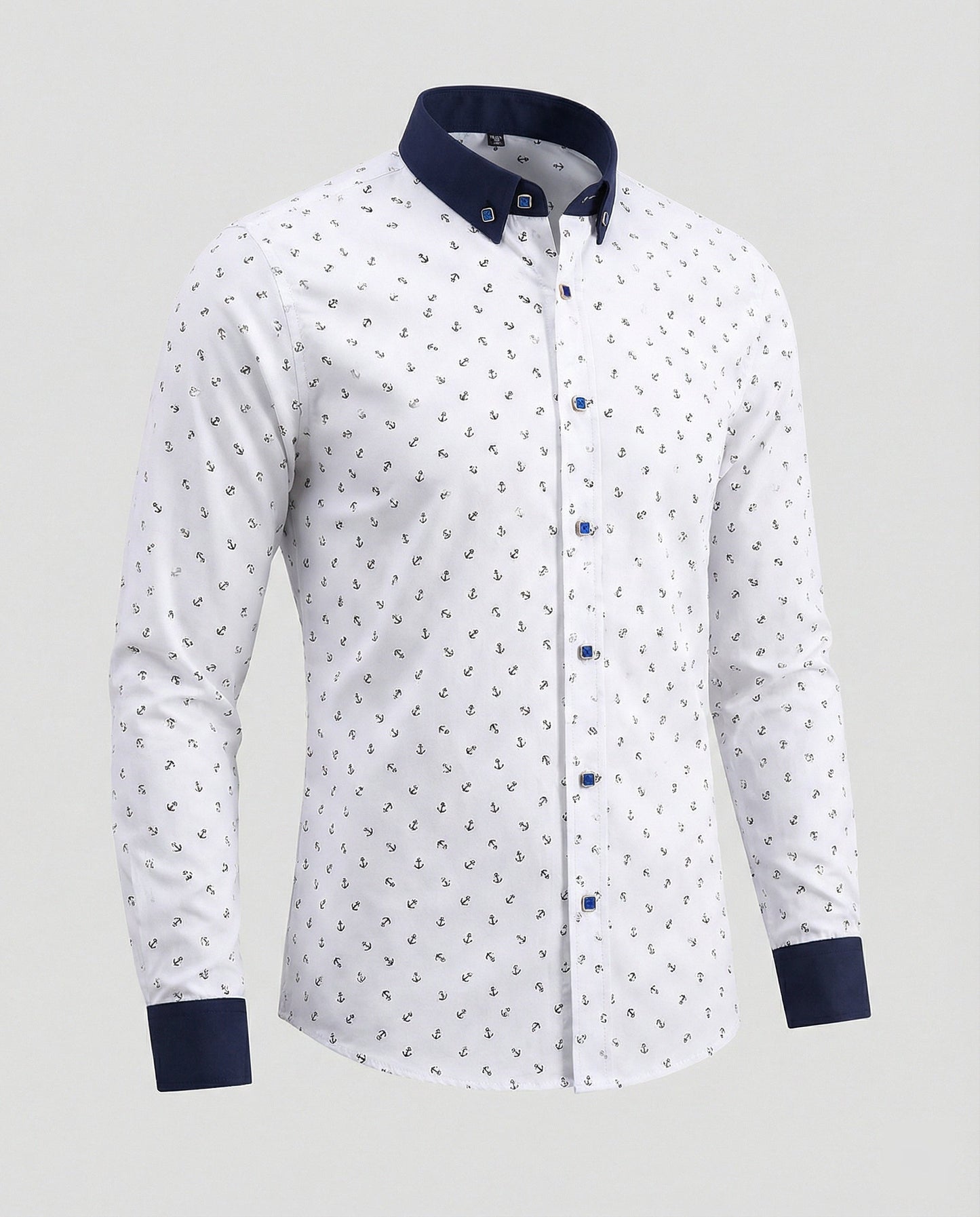 Herren Businesshemd Slim Fit Kentkragen Weiß
