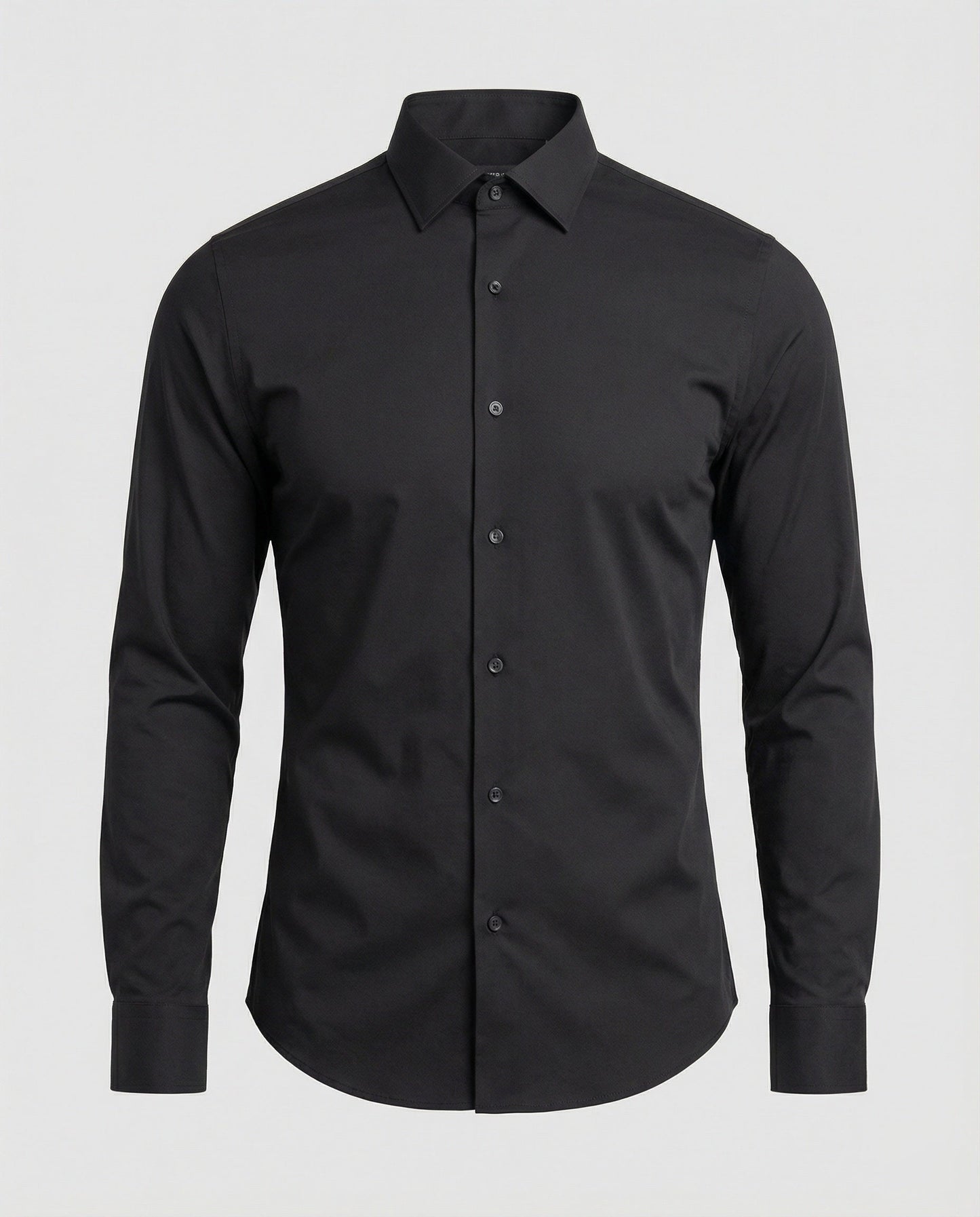 Herren Business Hemd Elastisch Stretch Baumwolle Weiß