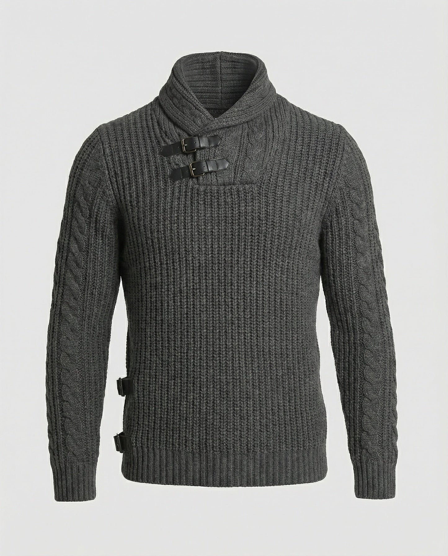 Herren Asymmetrischer Strickpullover