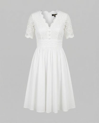 Hochzeitskleid Spitze Romantisch Weiß