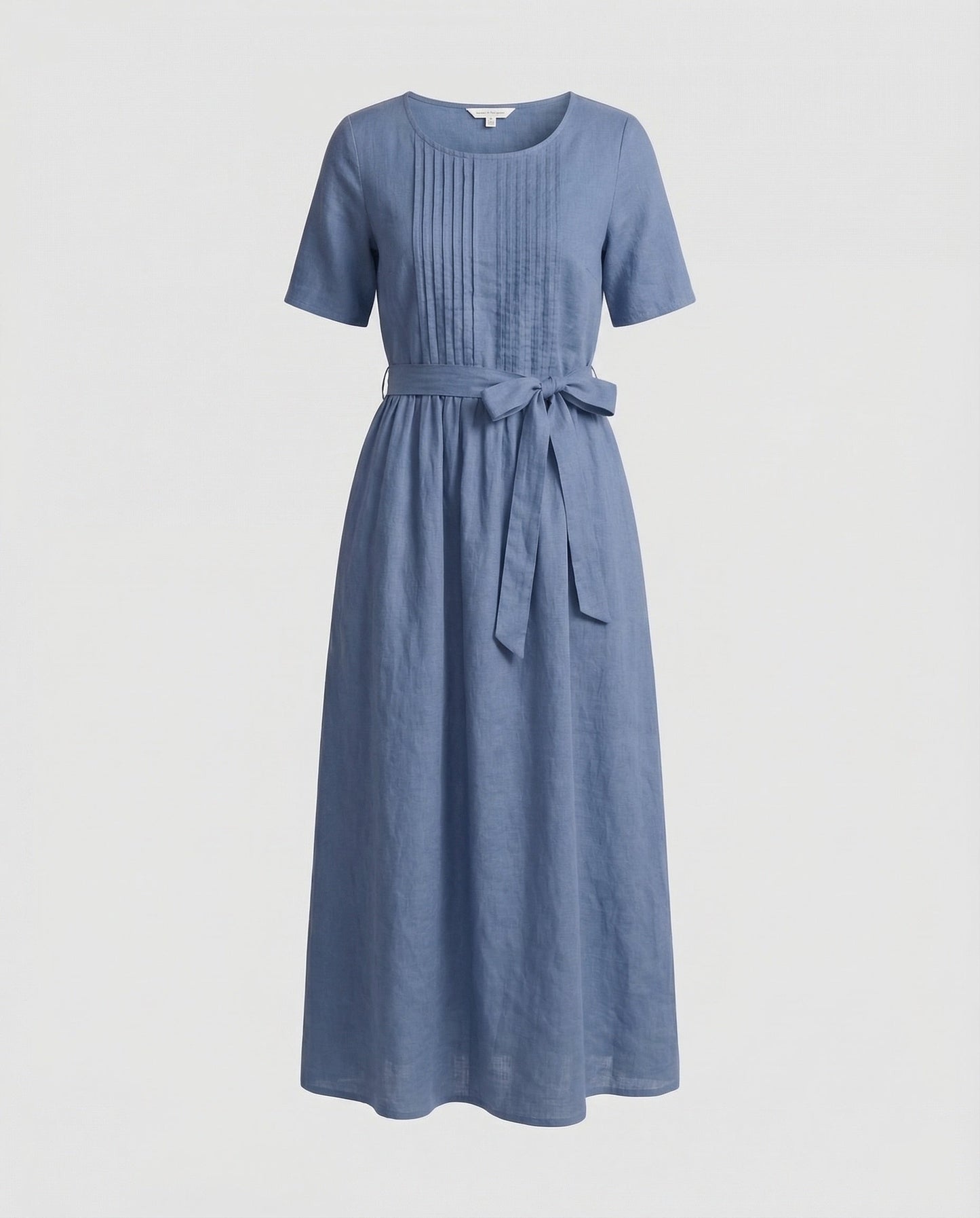 Damen Maxikleid Leinen mit Gürtel - Eveloria