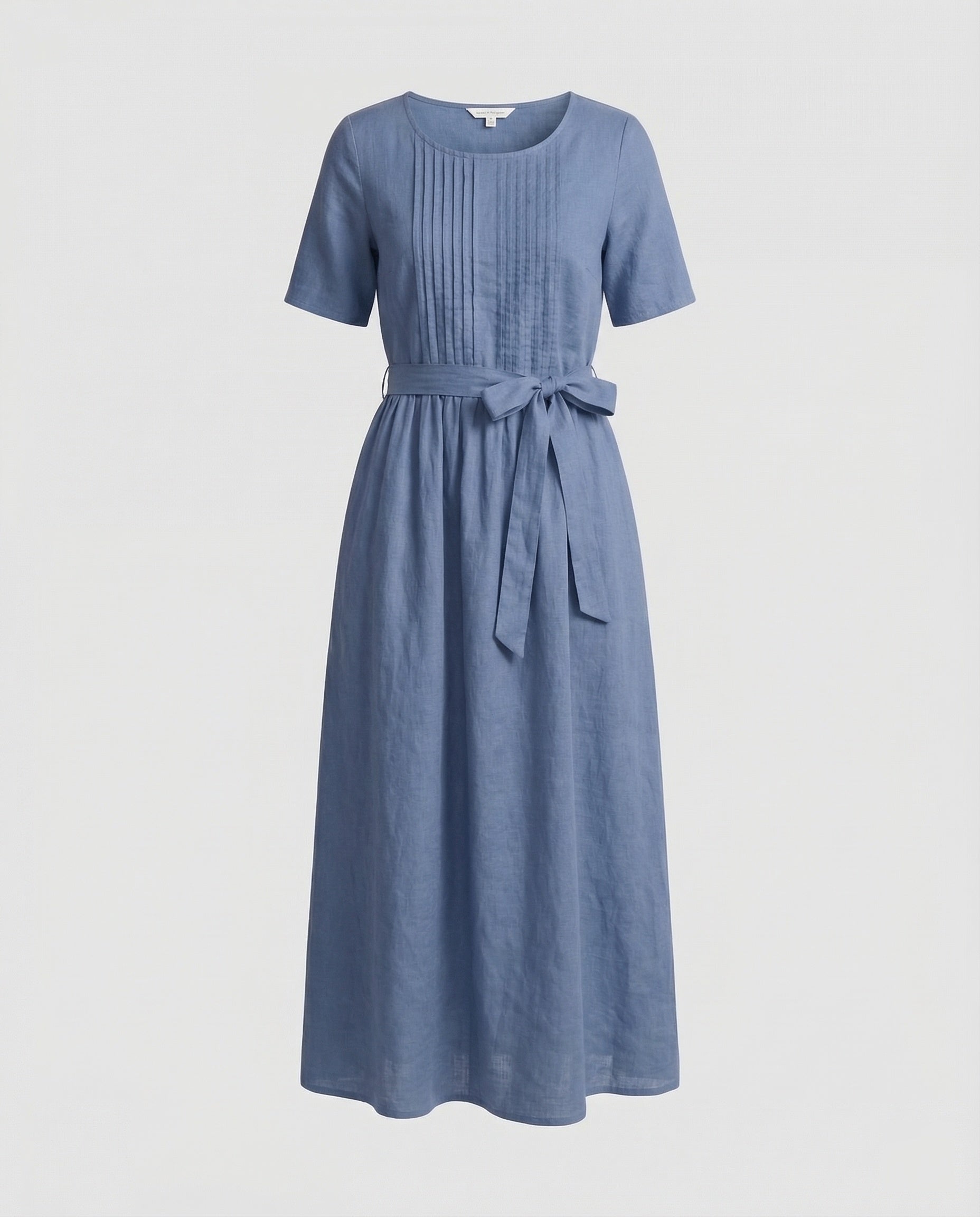 Damen Maxikleid Leinen mit Gürtel - Eveloria