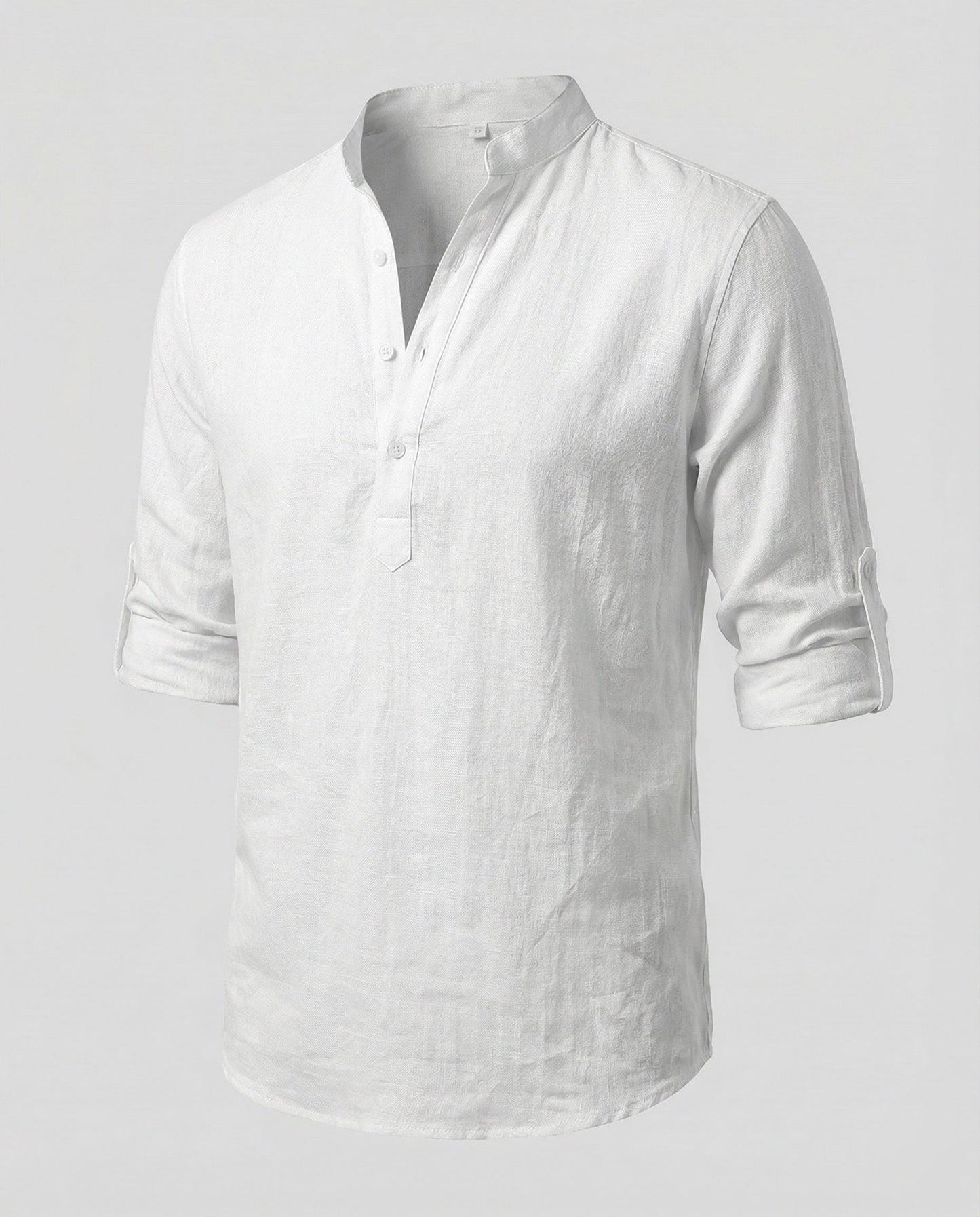 Herren Leinenhemd Elegantes Weiß