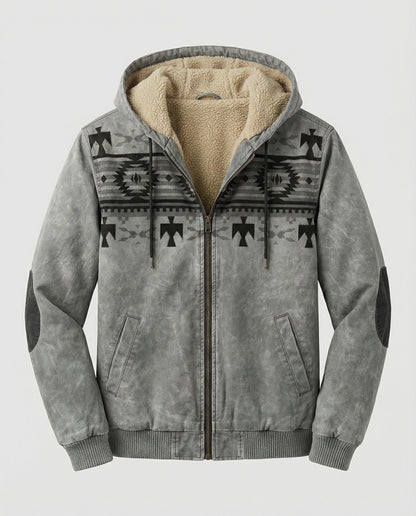 Herren Kapuzenjacke Tribal Print