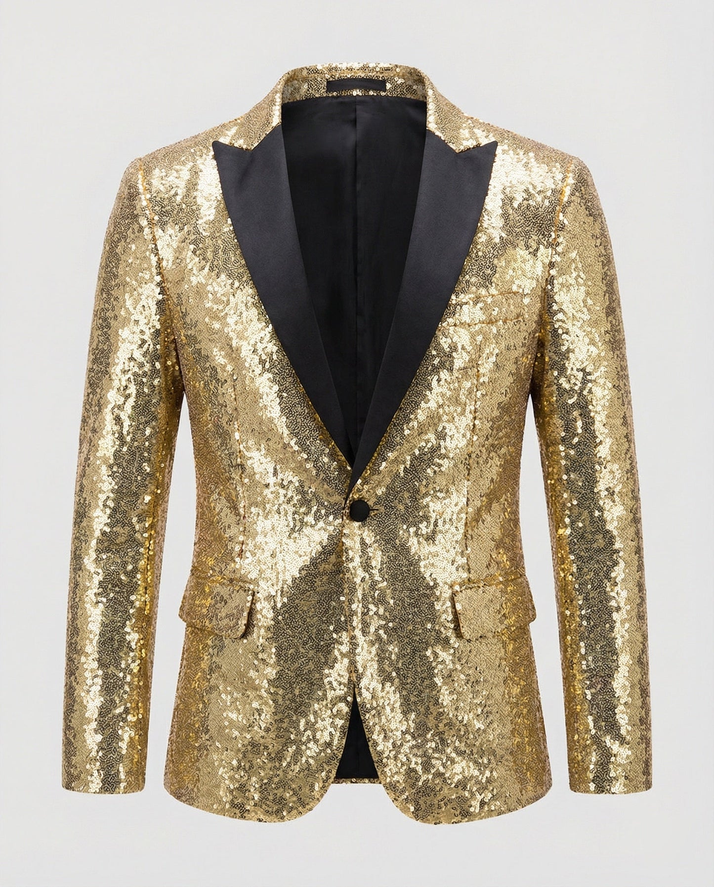Herren Blazer Pailletten Glänzend