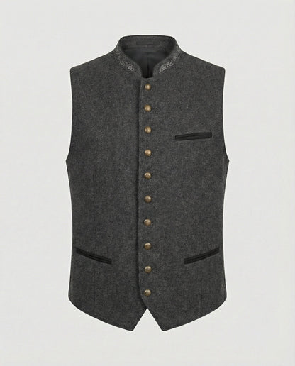 Graue Trachtenweste Elegantes Design