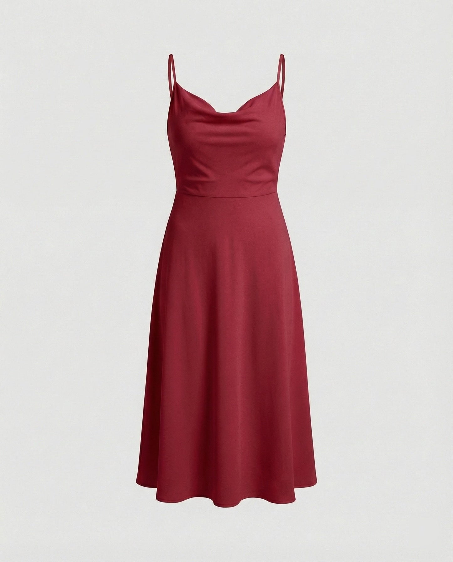 Eveloria Damen Kleid Lang Drapiert Mit Einem Eingebauten Bh