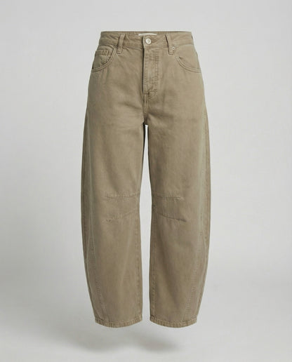 Damen Trendhose Weite Bein Denim