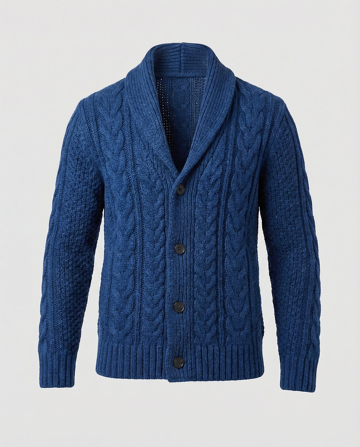 Damen Strickjacke Zopfmuster Warm