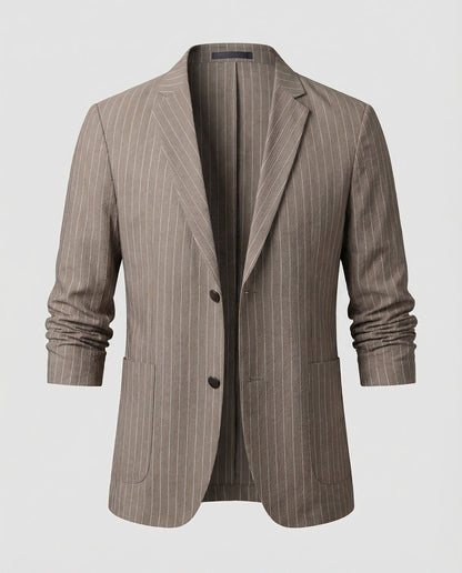 Herren Slim-Fit Sakko Nadelstreifen Sommer