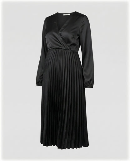 Eveloria Damen Maxikleid Plissiert Schulterfrei Elegant