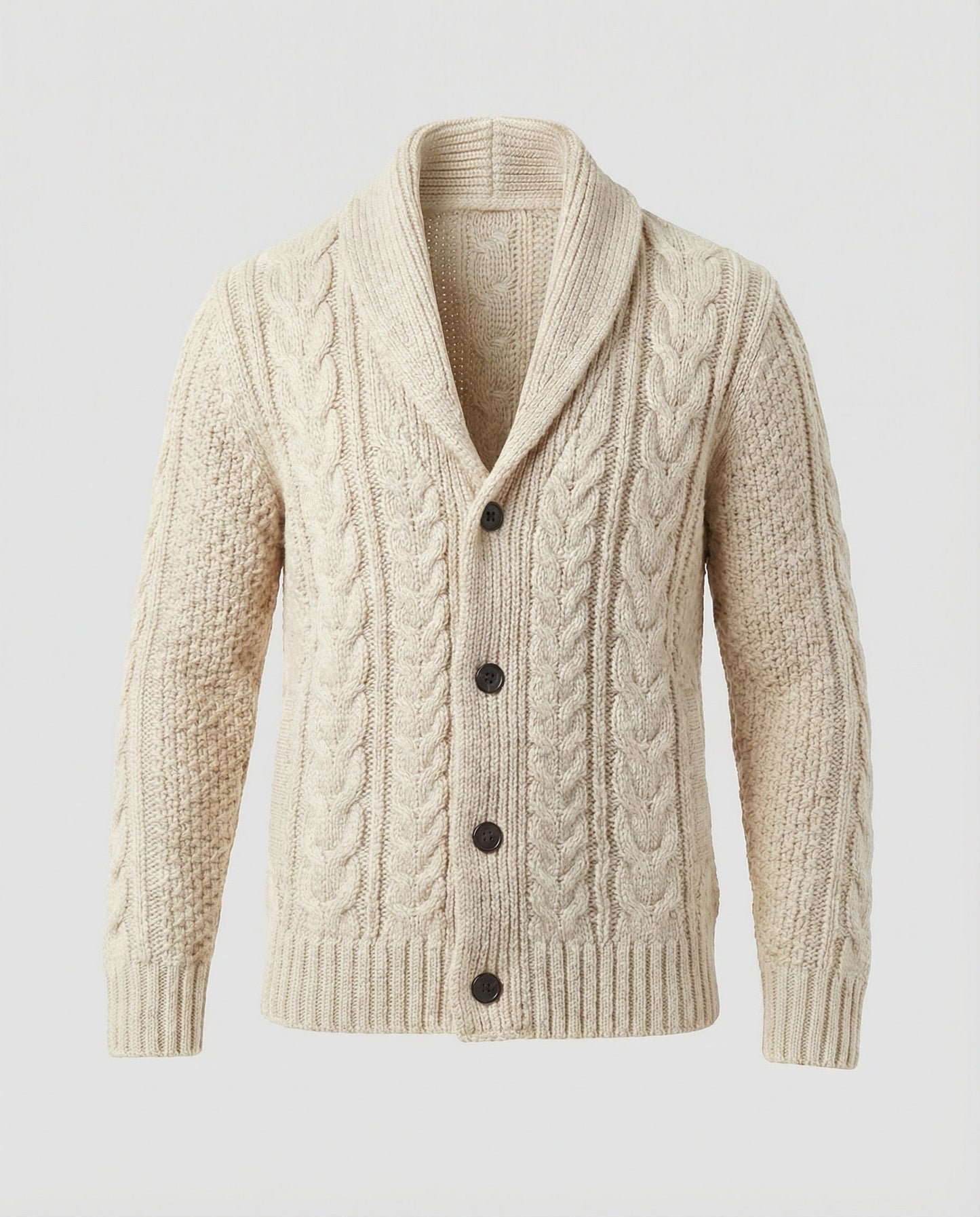 Damen Strickjacke Zopfmuster Warm