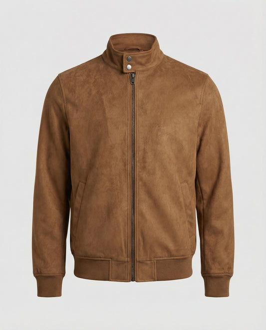 Herren Wildleder Bomberjacke - Eveloria