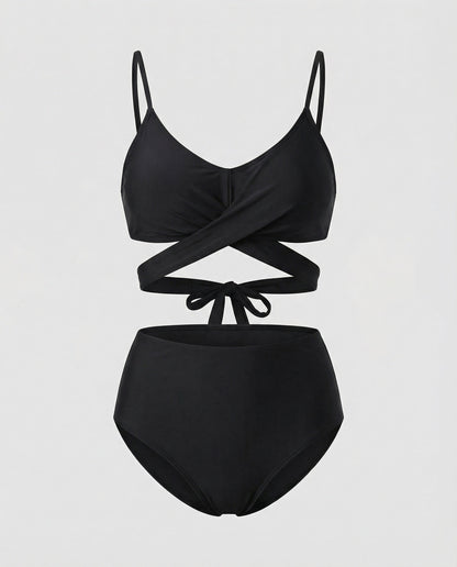 Eveloria Damen Bikini Set Hochtailliert