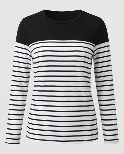 Eveloria Damen Gestreeptes Shirt Leicht Baumwolle