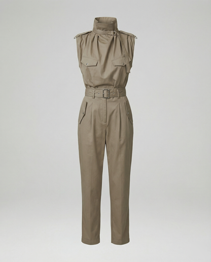 Damen Jumpsuit Ärmellos Modern Stylisch