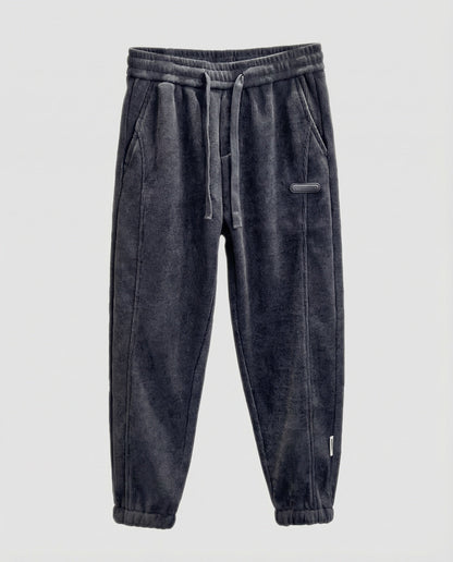Herren Jogginghose Gerippt Slim Fit Schwarz - Eveloria
