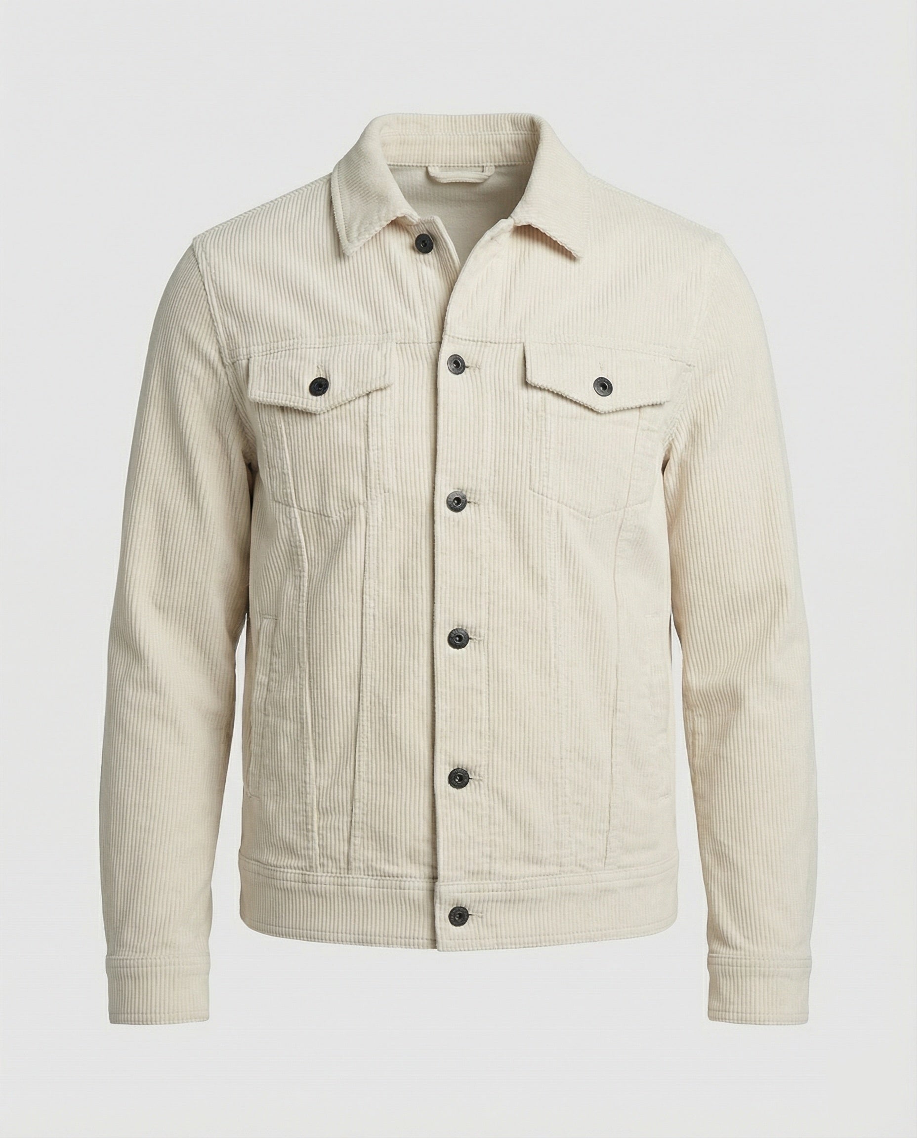 Herren Überhemdjacke Mit Druckknöpfen Baumwolle Blau - Eveloria