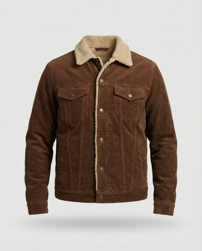 Herren Cordjacke Elegant Braun