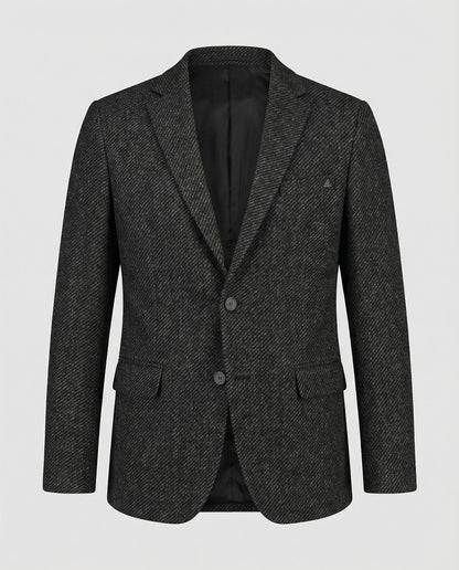 Herren Slim-Fit Sakko Tweed 2-Knopf - Eveloria