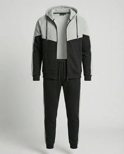 Herren Jogginganzug Reißverschlussjacke Baumwolle