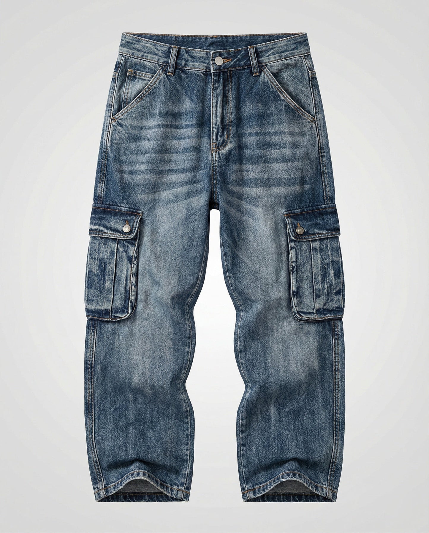 Herren Cargo Jeans Weite Bein Mit Taschen - Eveloria