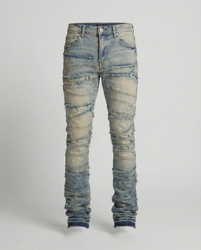 Herren Slimfit Jeans Destroyed dunkelblau