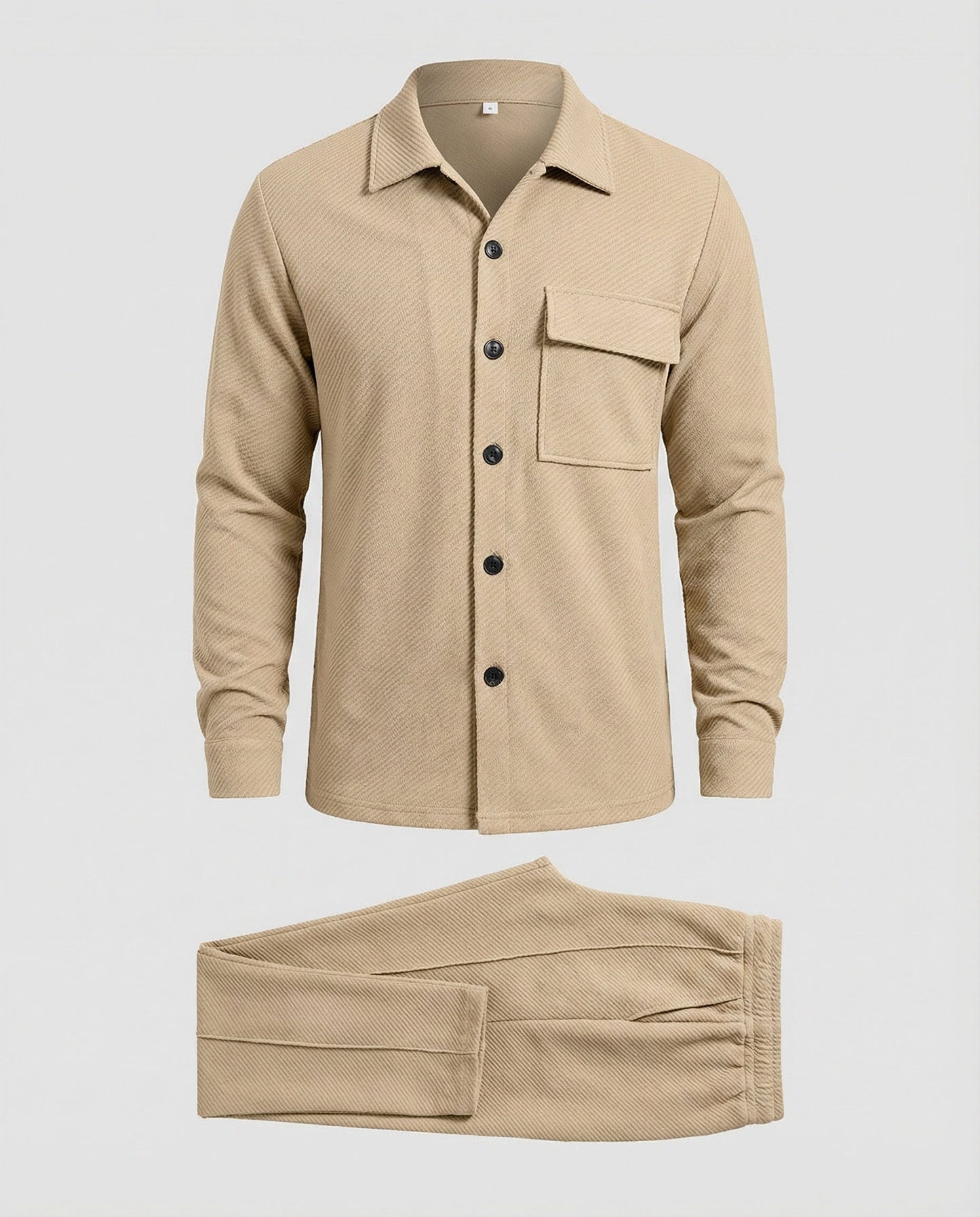 Herren Cardigan Strukturdesign Wollig Grau