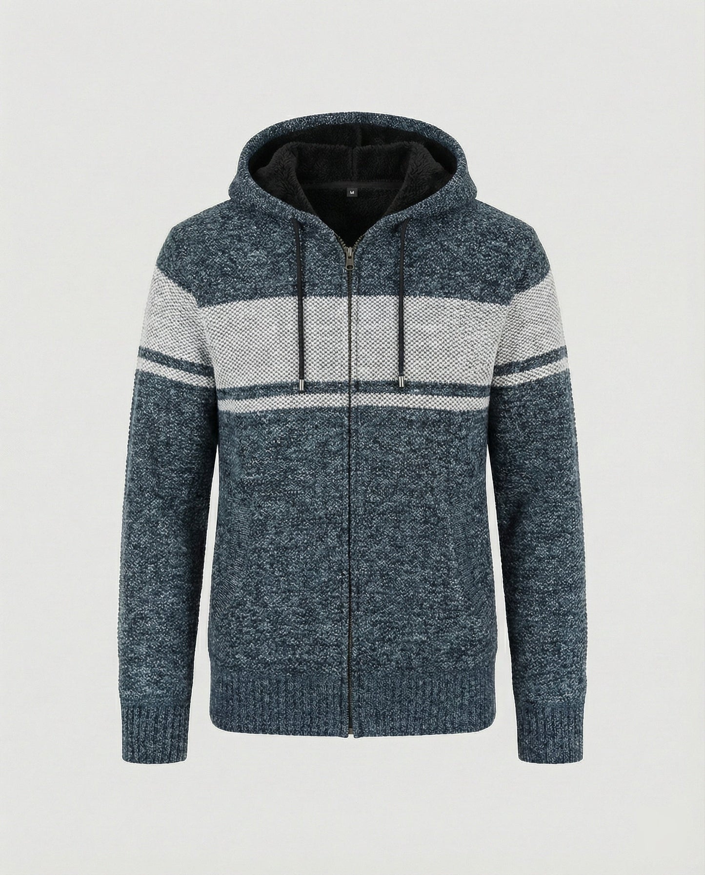Herren Herbststrickjacke mit Kapuze