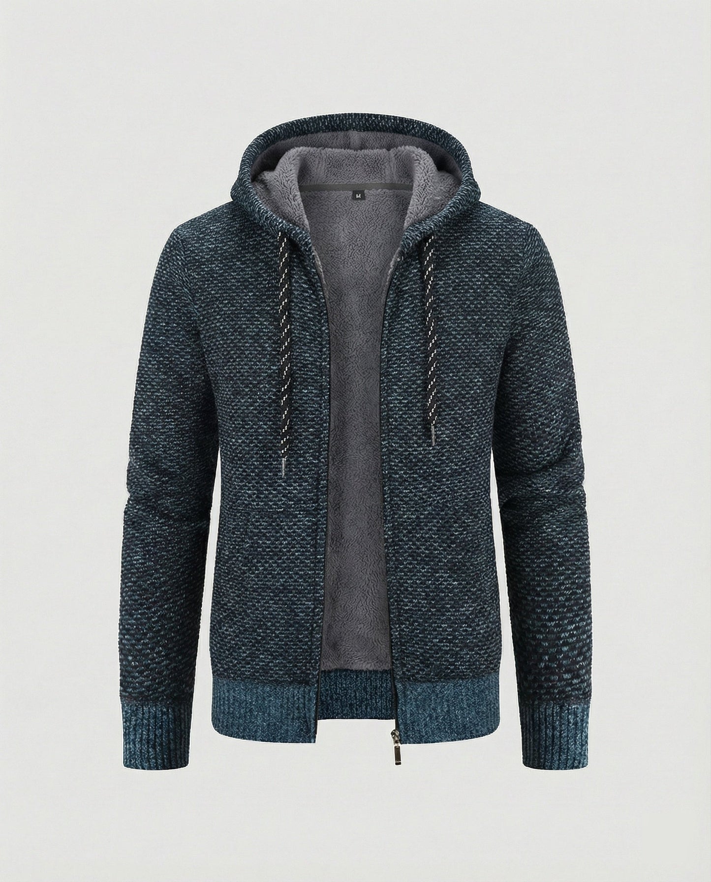 Herren Herbststrickjacke mit Kapuze