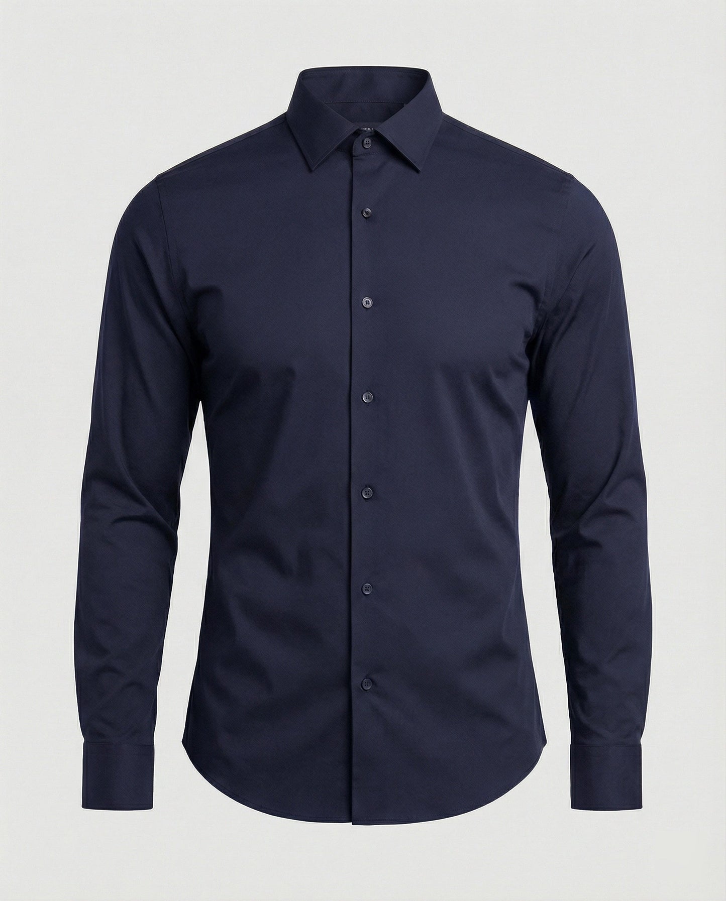 Herren Business Hemd Elastisch Stretch Baumwolle Weiß