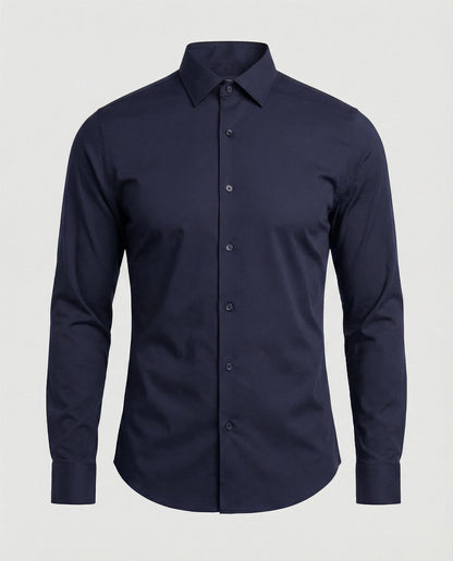 Herren Business Hemd Elastisch Stretch